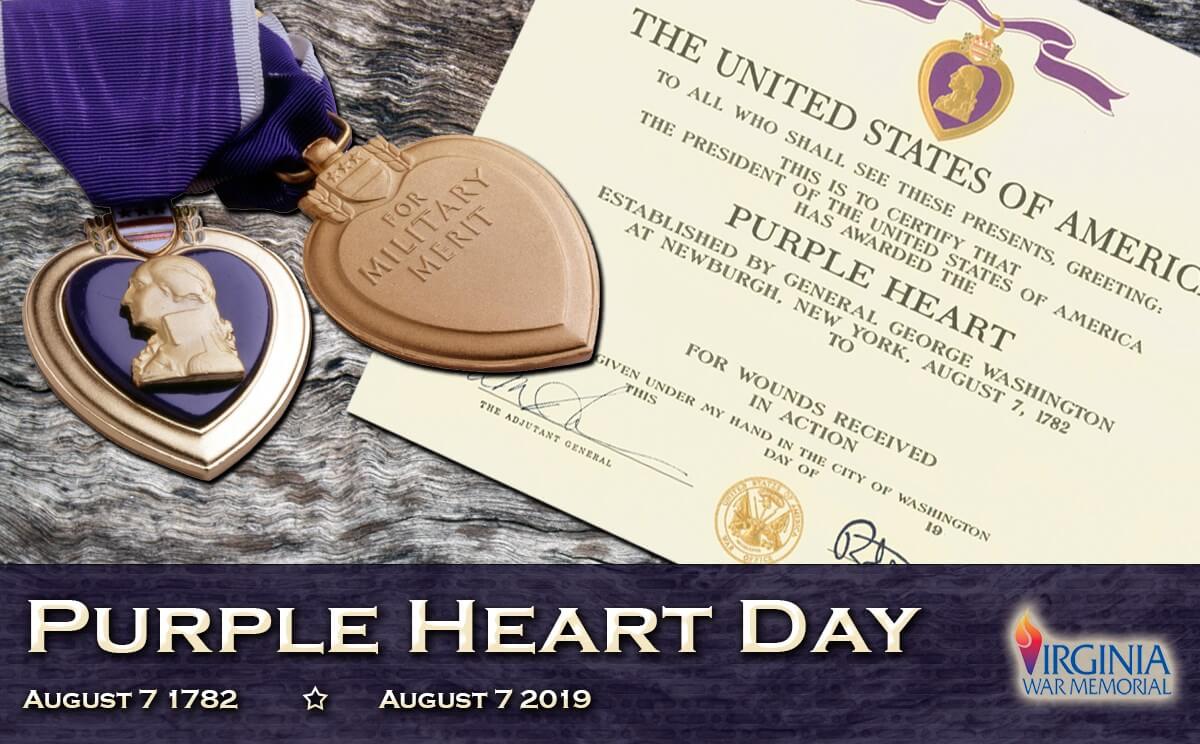 We remember on Purple Heart Day Virginia War Memorial