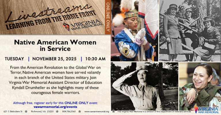 Naative Virginia War Memorial Livestream - Native American Women in Service ...