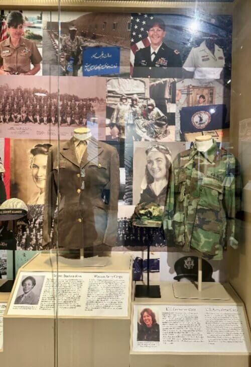 Display for LTC Collins-Davis and other female veterans, at the Virginia War Memorial