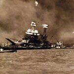 USS California after the attack on December 7. Official US Navy photograph 80-G-32740, courtesy of Naval History and Heritage Command.